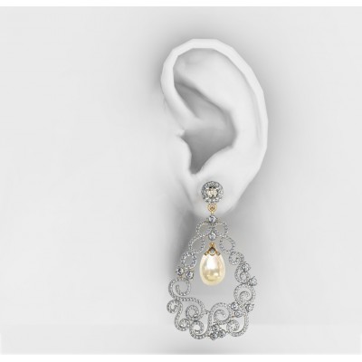 Simply Gorgeous Pearl & Diamond Earrings